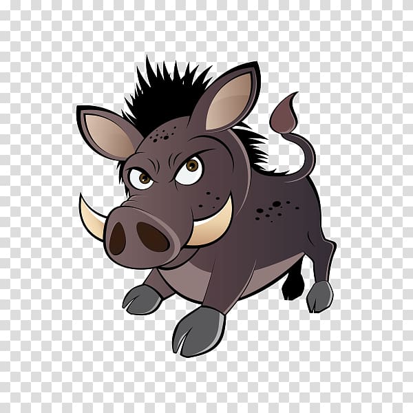 Wild boar Common warthog Cartoon, others transparent background PNG clipart