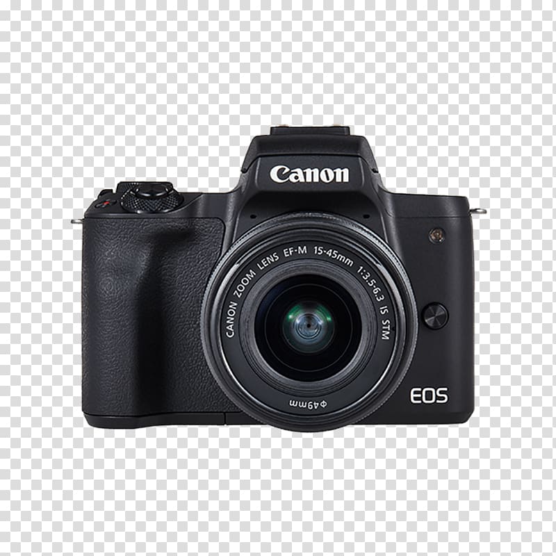 Canon EOS M50 Mirrorless interchangeable-lens camera Camera lens, Camera transparent background PNG clipart