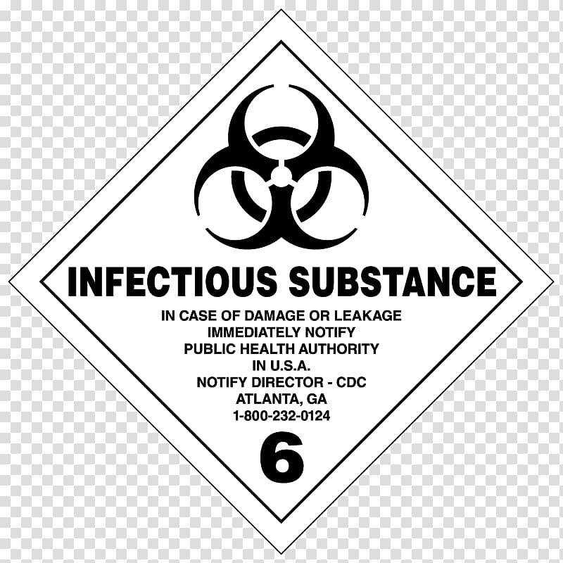 Dangerous goods Chemical substance Label HAZMAT Class 6 Toxic and infectious substances Transport, Substance transparent background PNG clipart