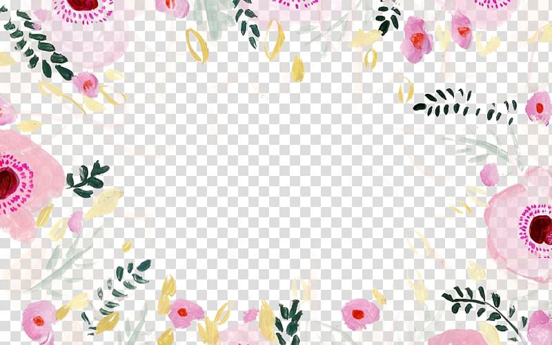 yellow and pink flowers , The dress Bridal shower Clothing Fashion, Flowers Border transparent background PNG clipart