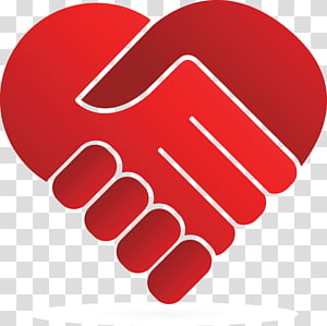 red heart , Computer Icons Heart Handshake Symbol, shake hands
