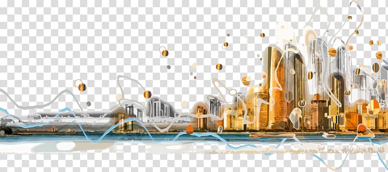 City Panorama , creative seaside city transparent background PNG clipart