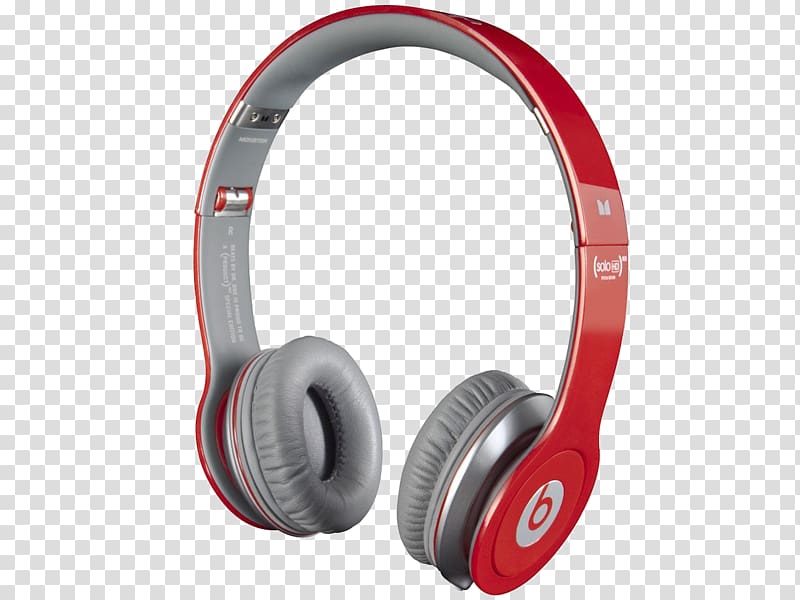 Beats Electronics Headphones Sound Monster Cable Disc jockey, Red headphones transparent background PNG clipart