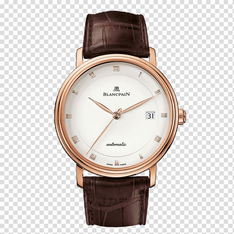 Villeret Blancpain Automatic watch Strap, watch transparent background PNG clipart