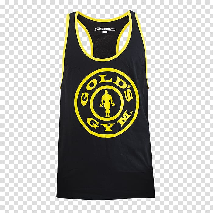 Gold's Gym Fitness centre T-shirt Physical fitness, T-shirt transparent background PNG clipart