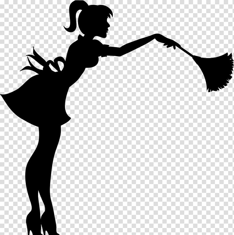 Cleaner Cleaning Maid Silhouette , Silhouette transparent background PNG clipart