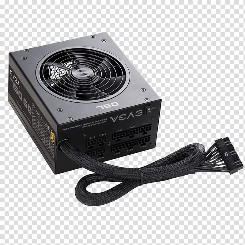 Power supply unit 80 Plus EVGA Corporation ATX Power Converters, Computer transparent background PNG clipart