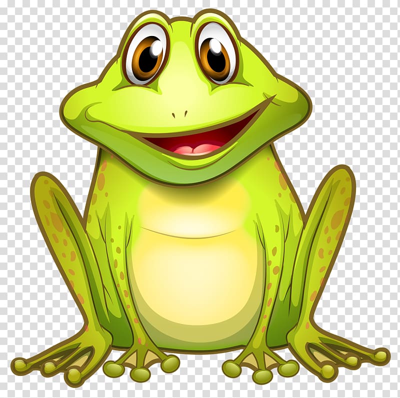 Edible frog The Frog Prince Cartoon, Green Frog transparent background PNG clipart