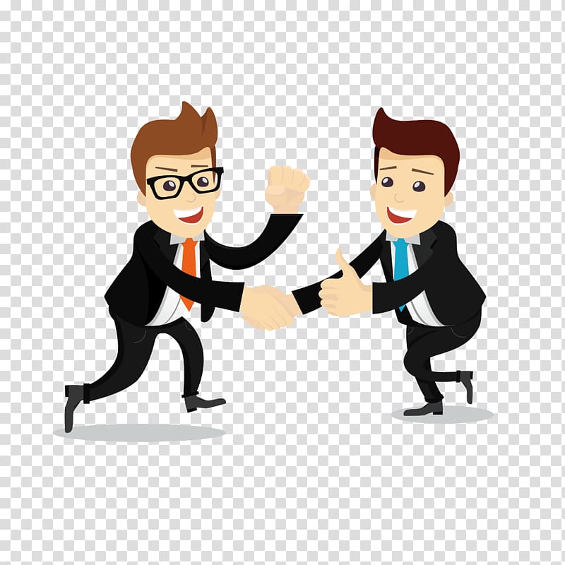 two men shaking hands art, Human resource management Business Leadership Payment, win-win transparent background PNG clipart