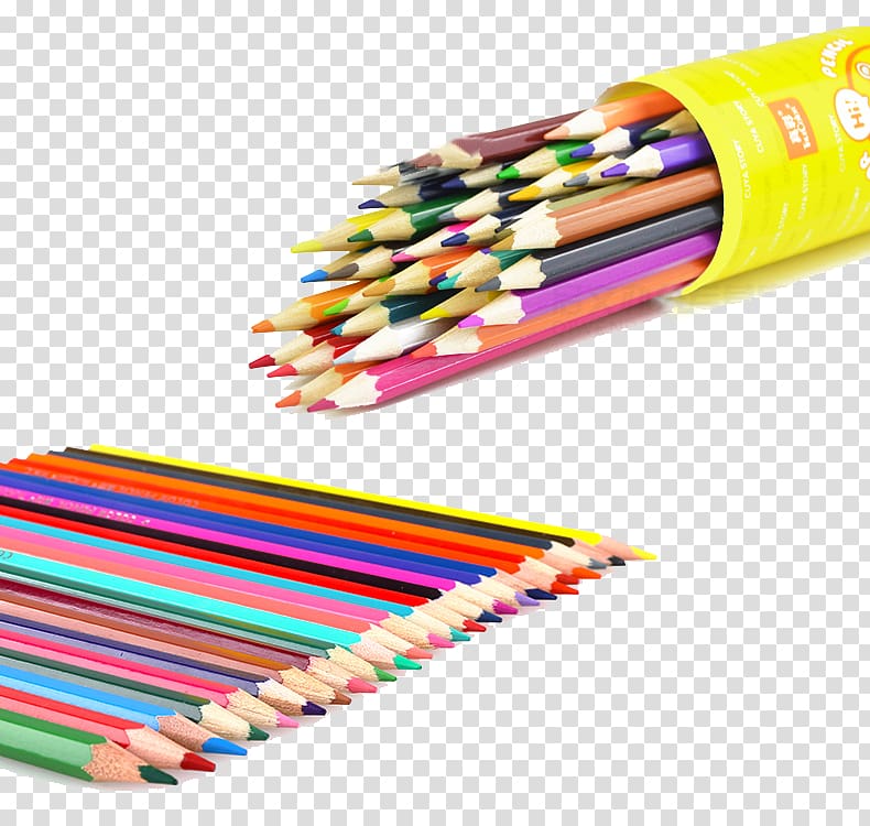 Drawing Colored pencil Colored pencil Painting, Color of lead pencil drawing tools transparent background PNG clipart