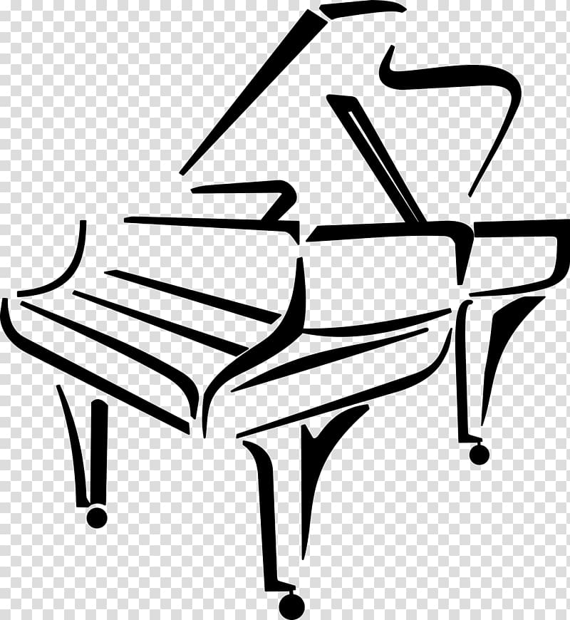 piano music clipart black and white