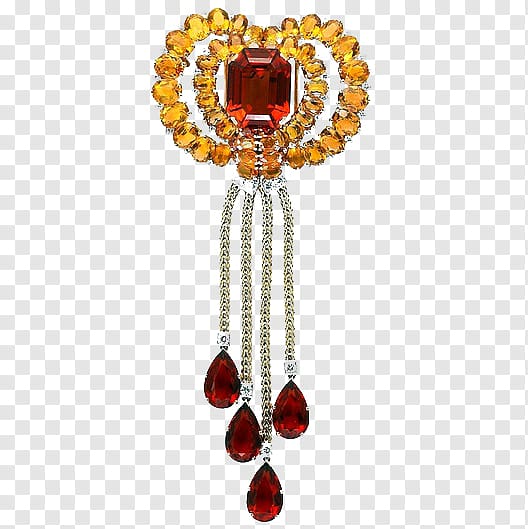 Jewellery Gemstone Ruby Diamond Brooch, Ruby Love Pendant transparent background PNG clipart