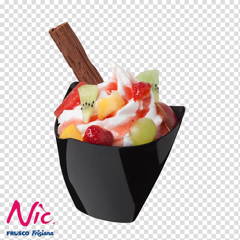Sundae Ice cream Milkshake Waffle Frozen yogurt, fruits salad transparent background PNG clipart