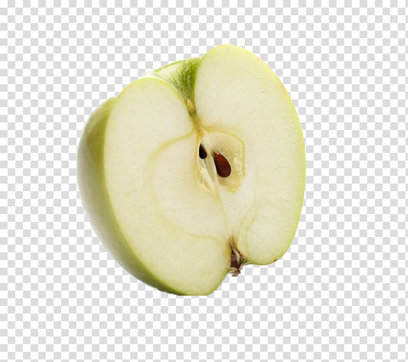 Apple Manzana verde, Half green apple transparent background PNG clipart