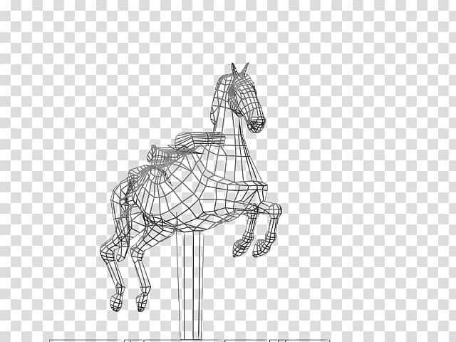Horse Giraffe ZBrush Carousel Sketch, CAROUSEL HORSE transparent background PNG clipart