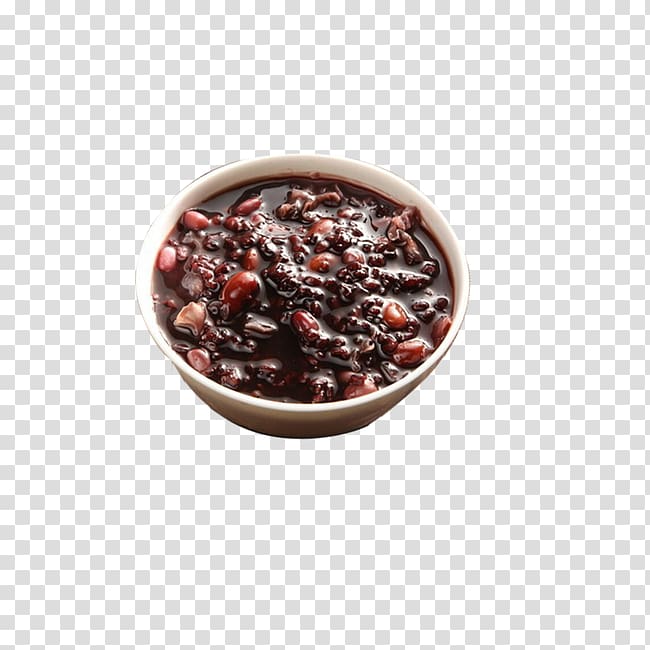 Congee Food Black rice Eating Health, Black rice red bean porridge transparent background PNG clipart