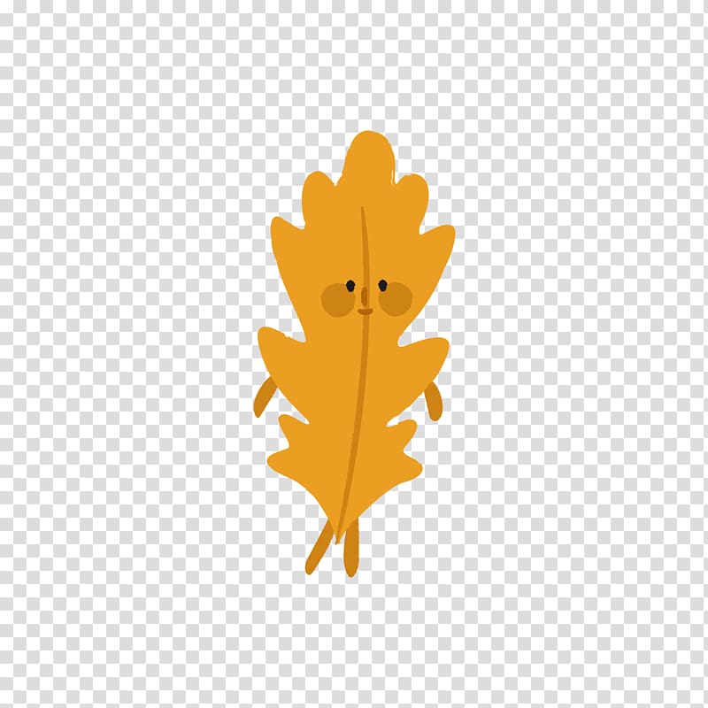 Maple leaf Illustration, Yellow cartoon autumn leaves transparent background PNG clipart