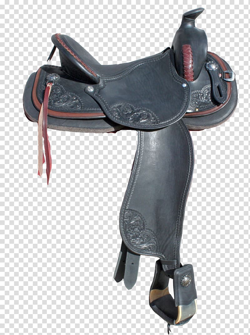 Western saddle Horse Tack Equestrian, Western Saddle transparent background PNG clipart