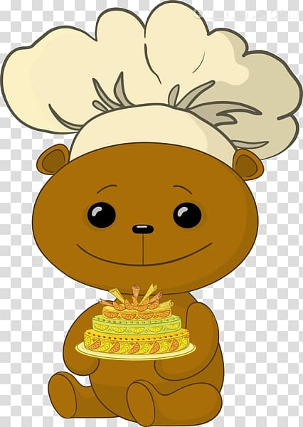 Wedding cake Birthday cake Chocolate cake, Cartoon bear creative chef transparent background PNG clipart