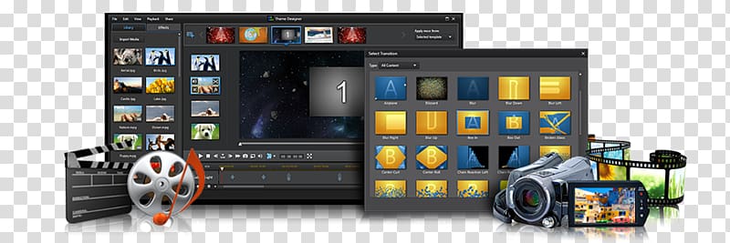 PowerDirector Computer Software CyberLink Film editing Video editing software, others transparent background PNG clipart