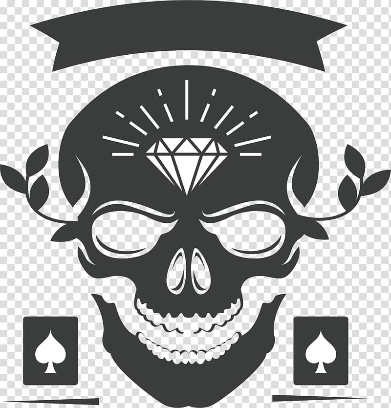 Euclidean Skull, Retro diamond skull transparent background PNG clipart