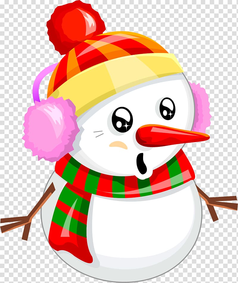 Santa Claus Christmas tree Christmastide, painted snowman transparent background PNG clipart