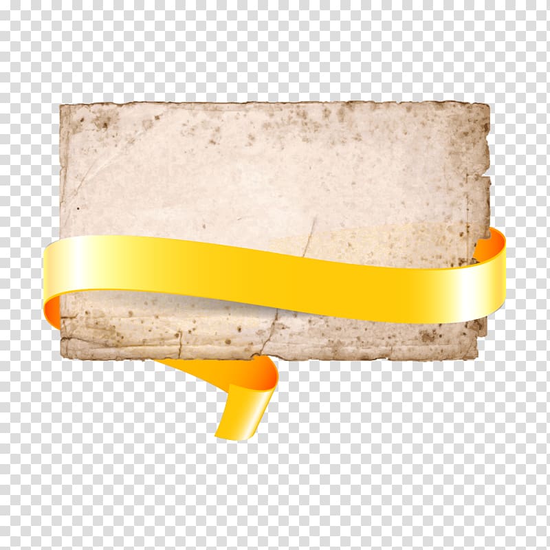 Yellow ribbon shiny transparent background PNG clipart