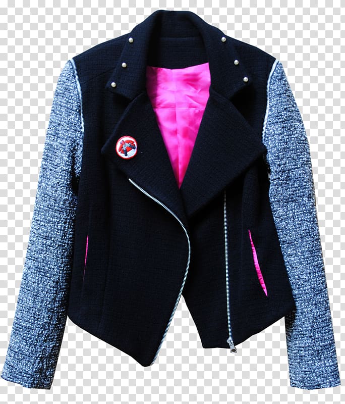 Blazer Pink M Sleeve, deep blue transparent background PNG clipart