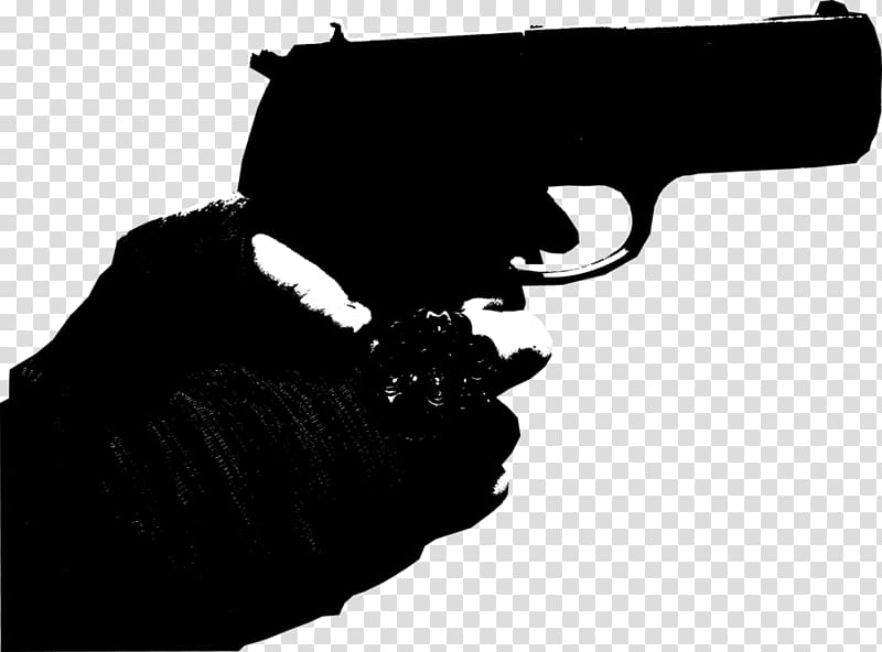 Firearm Pistol Silhouette , gunshot transparent background PNG clipart