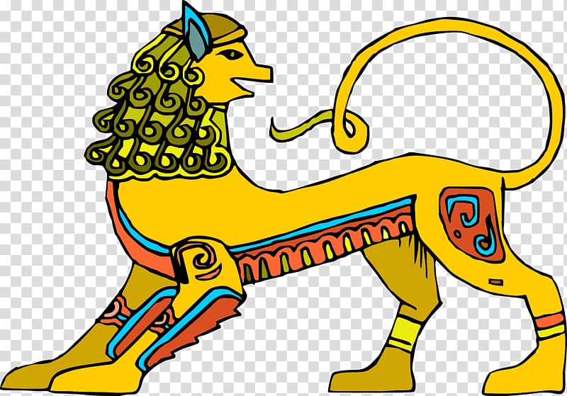 Statue Lion , Egyptian transparent background PNG clipart