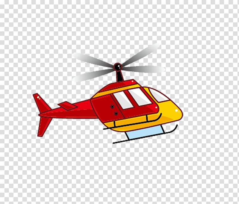 Helicopter rotor Airplane, Red helicopter transparent background PNG clipart