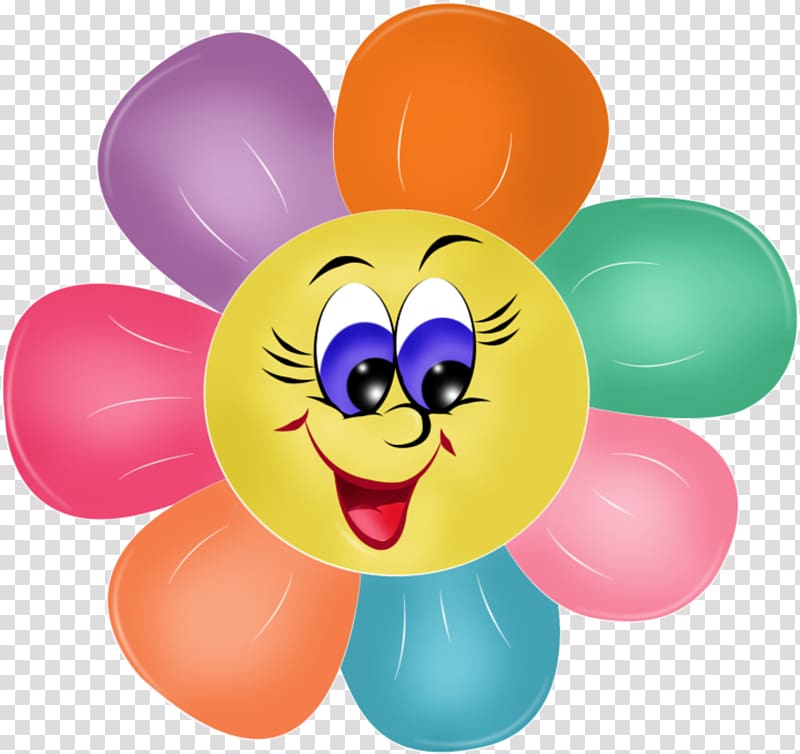 Smiley Emoticon Flower , happy flower transparent background PNG clipart