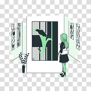 illustration, Art lover, art, paint, gallery, exhibition, museum transparent background PNG clipart thumbnail