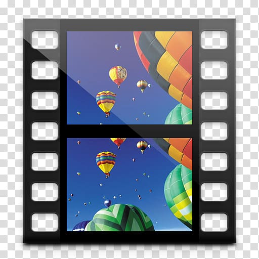 frame square display device multimedia font, Videos Library, group of hot-air balloons transparent background PNG clipart
