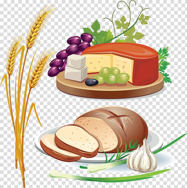 Garlic bread Fruitcake Common wheat, Bread wheat material transparent background PNG clipart