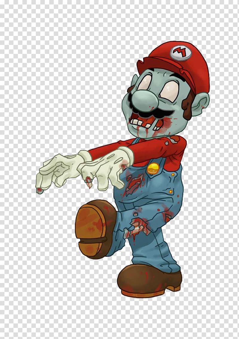 Super Mario zombie illustration, Super Mario Bros. 3 Call of Duty: Zombies, Zombie Mario transparent background PNG clipart