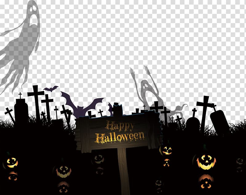 Cemetery Euclidean Ghost, Halloween pumpkin stone material transparent background PNG clipart