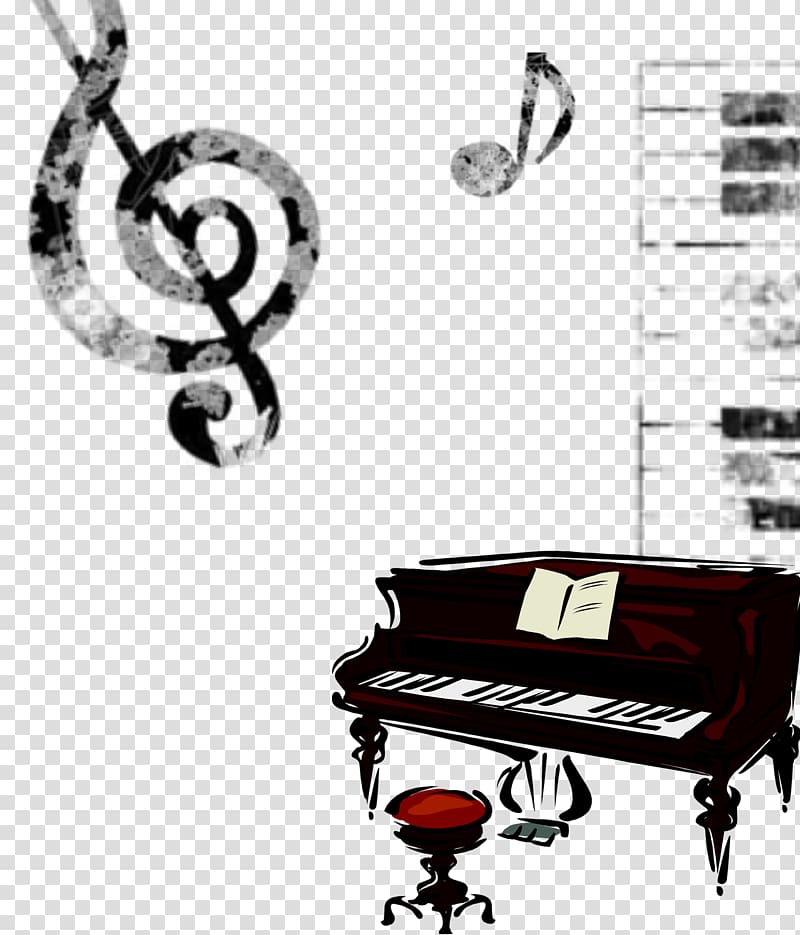 Piano Drawing Musical keyboard Illustration, Piano poster transparent background PNG clipart