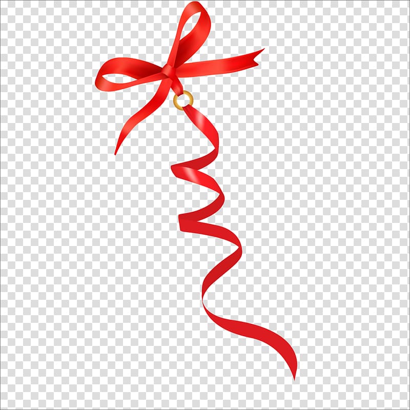 red ribbon illustration, Ribbon Silk Sateen, ribbon transparent background PNG clipart