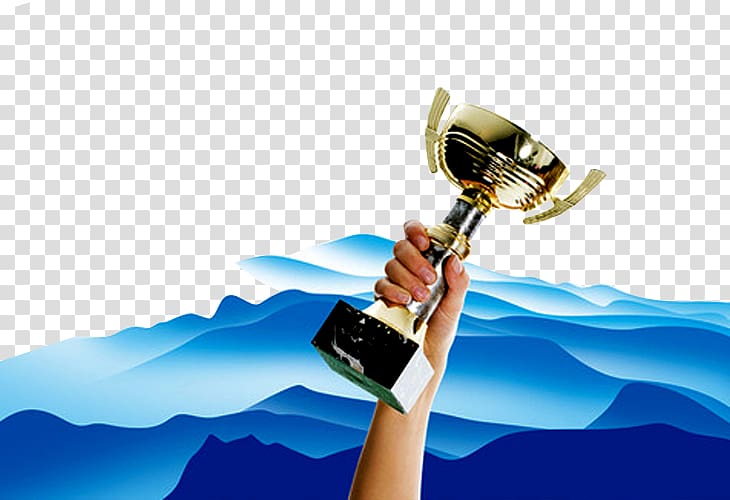 Zibo Advertising Company Industry, Hand trophy poster transparent background PNG clipart