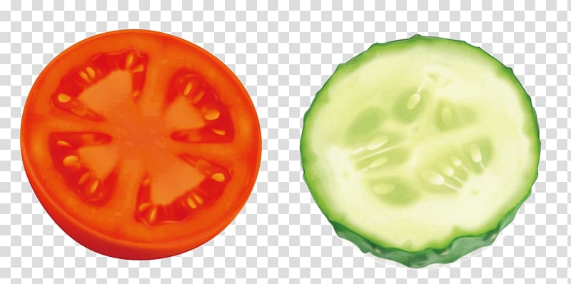 Cucumber Tomato Vegetable, Tomatoes and cucumbers transparent background PNG clipart