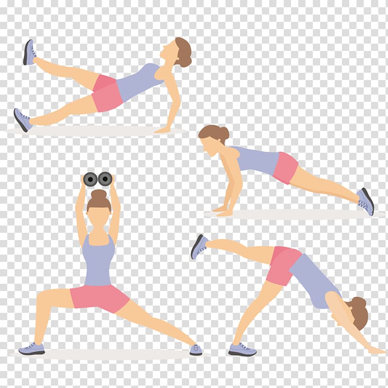 Stretching Body Physical exercise, Women of different sports transparent background PNG clipart