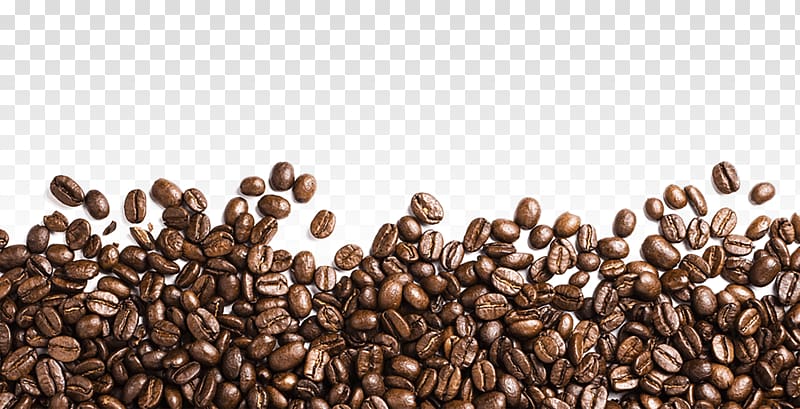close-up of coffee bean lot, Coffee Beans Footer transparent background PNG clipart
