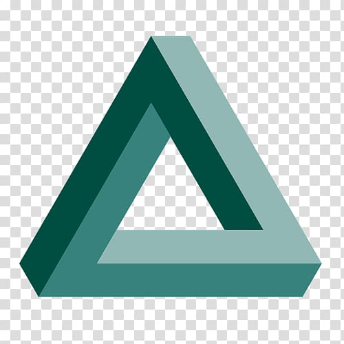 Penrose triangle Impossible object Penrose stairs Shadows of the Mind, triangle transparent background PNG clipart