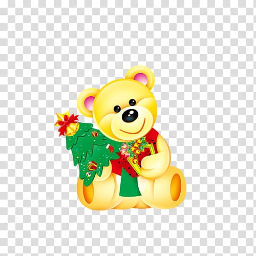 Teddy bear Christmas Toy, Bear doll transparent background PNG clipart