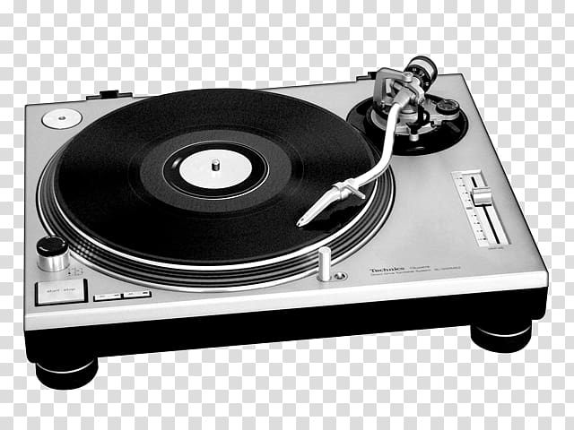 black and gray vinyl turntable, Turntable Record transparent background PNG clipart