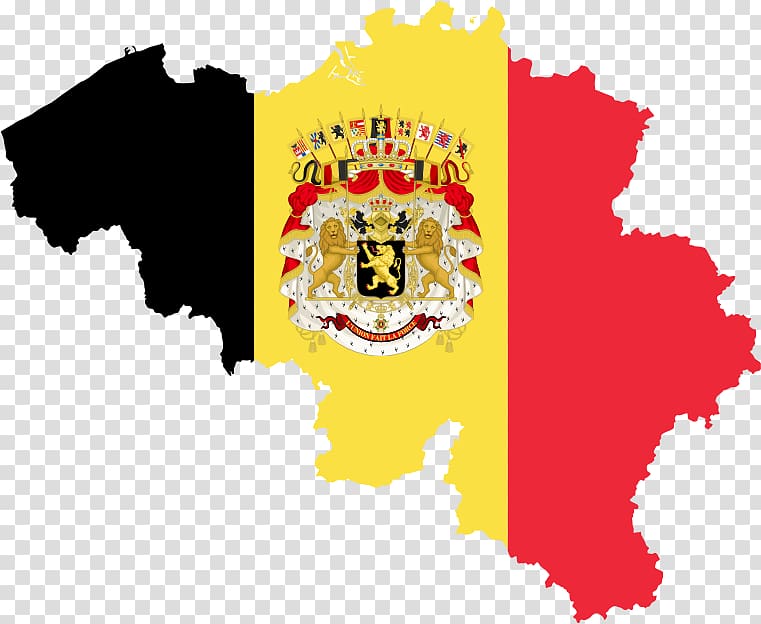 Flag of Belgium Map, geography map transparent background PNG clipart