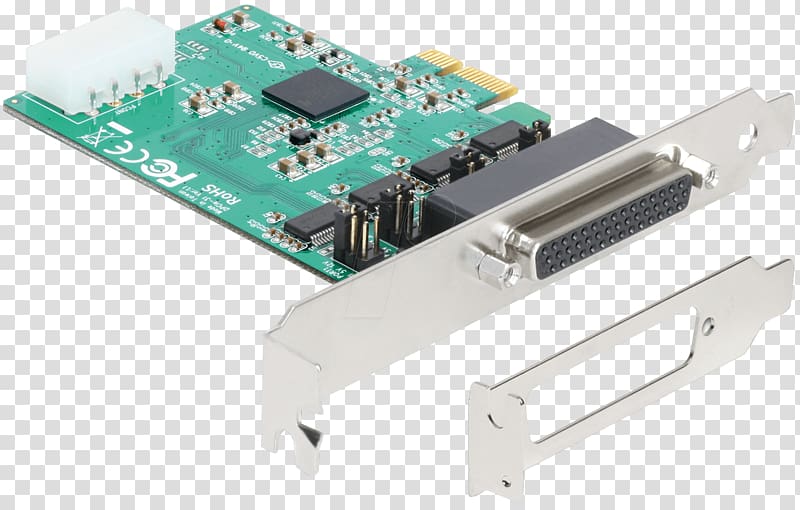 Electrical connector RS-232 PCI Express Serial port Computer port, expresscard transparent background PNG clipart