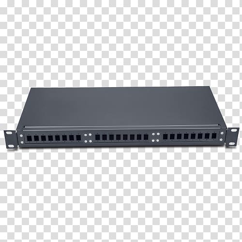 19-inch rack Cable management Optical fiber Network switch Patch Panels, Ahmedabad District transparent background PNG clipart