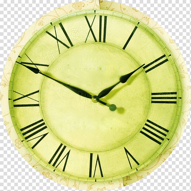 Pendulum clock Floral clock Watch, clock transparent background PNG clipart